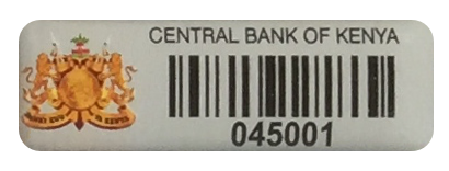White / Silver Void Polyester Tag Example 2