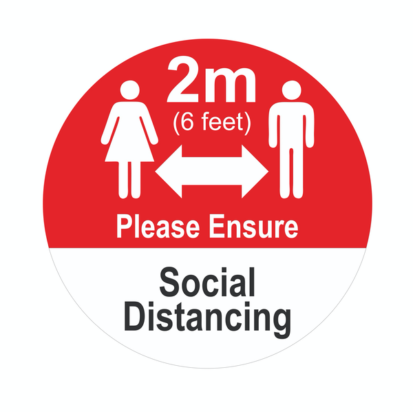 Social Distancing Floor Tags
