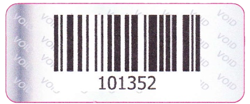 White / Silver Void Polyester Tag