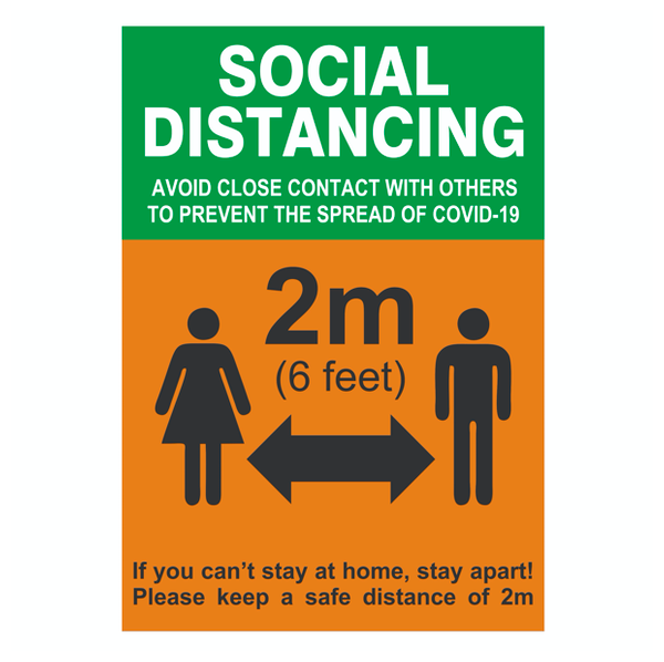 Social Distancing Floor Tags