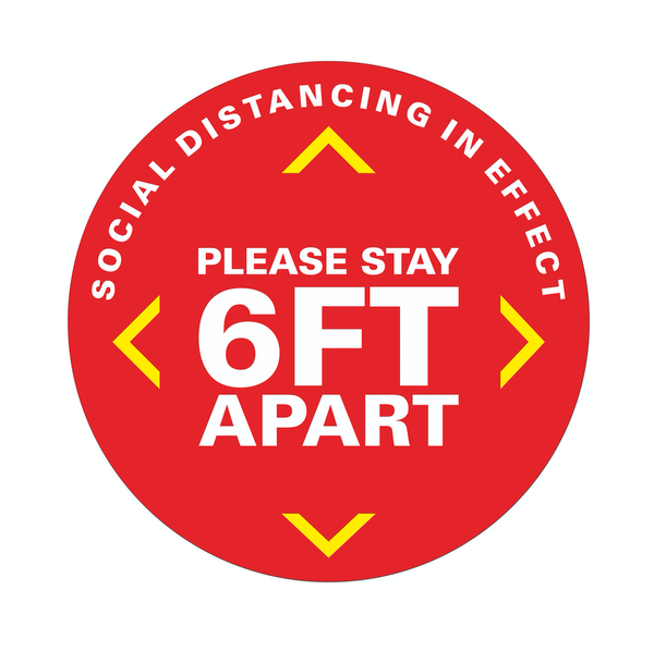 Social Distancing Floor Tags